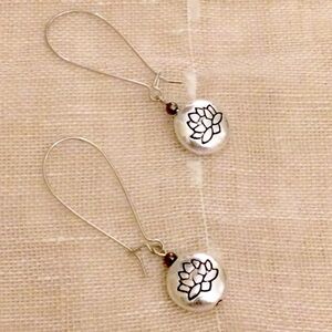 Lotus dangle earrings